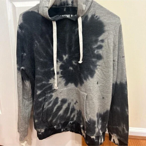 Katie J NYC Junior Tie Dye Hooded Sweatshirt Small - Picture 4 of 6